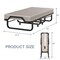 Costway Folding Bed Rollaway Guest Bed w/ Memory Foam Sturdy Metal Frame & Foam Mattress Living Room Guest Room Office Made in Italy